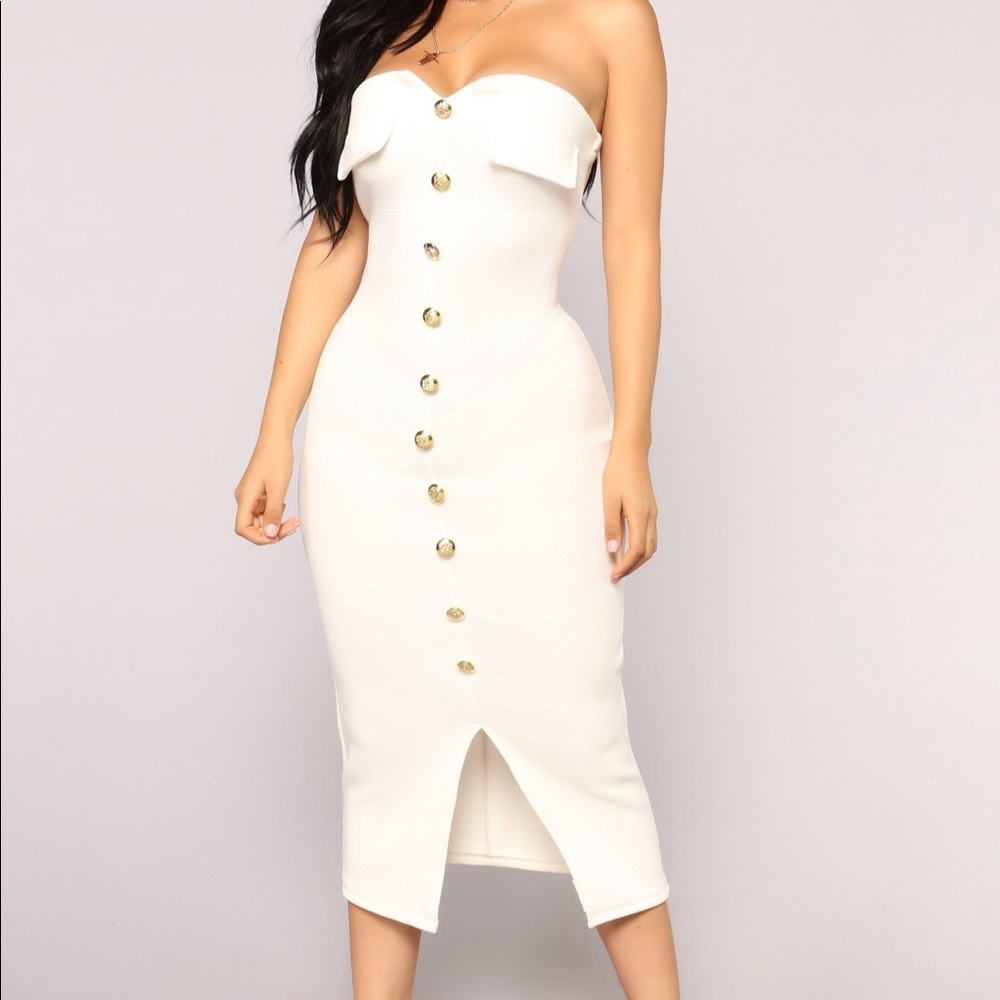 Fashion Nova White Bodycon Dress